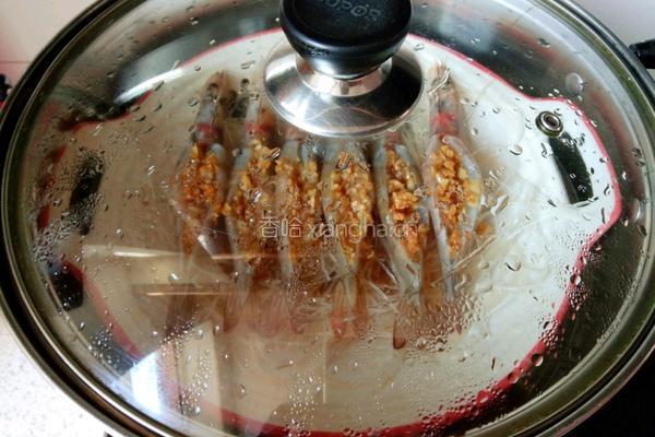 蒜蓉粉丝开背虾的做法图解6
