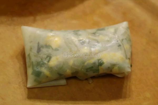 韭菜春卷的做法图解12