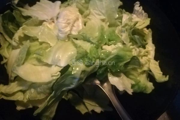 耗油手撕包菜的做法图解4