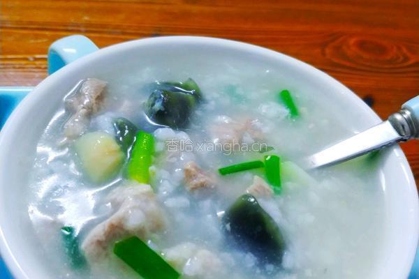 皮蛋瘦肉粥的做法图解8