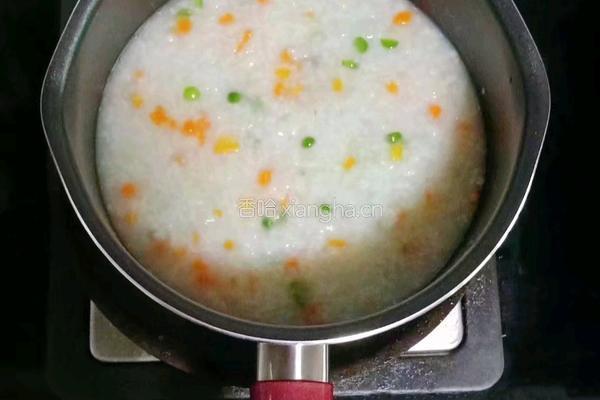 鲜虾豌豆粥 (宝宝辅食）的做法图解10