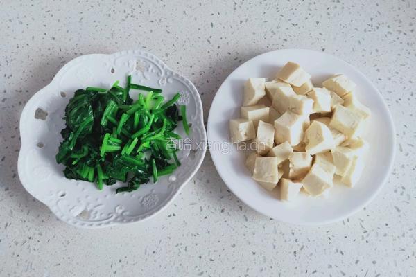 菠菜豆腐汤的做法图解3