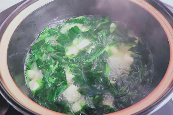 菠菜豆腐汤的做法图解9