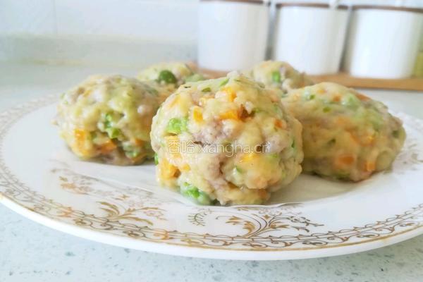 青豆羊肉蒸丸子 宝宝辅食营养食谱菜谱的做法图解7