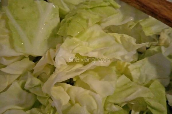 木耳豆腐包炒卷心菜的做法图解7