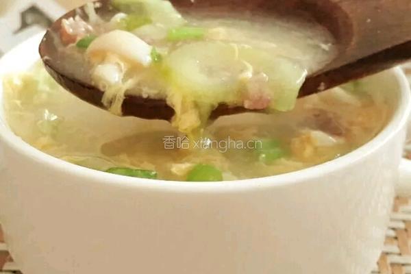 火腿菌菇丝瓜汤的做法图解9