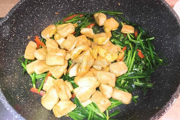 韭菜豆腐的做法图解15