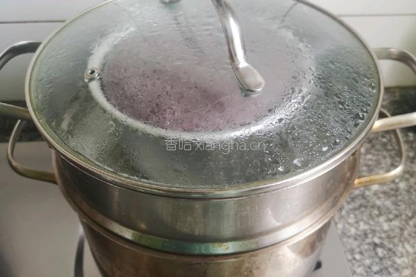 黑米蒸蛋糕的做法图解12