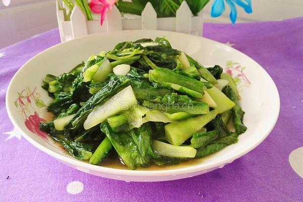 清炒油麦菜的做法图解8
