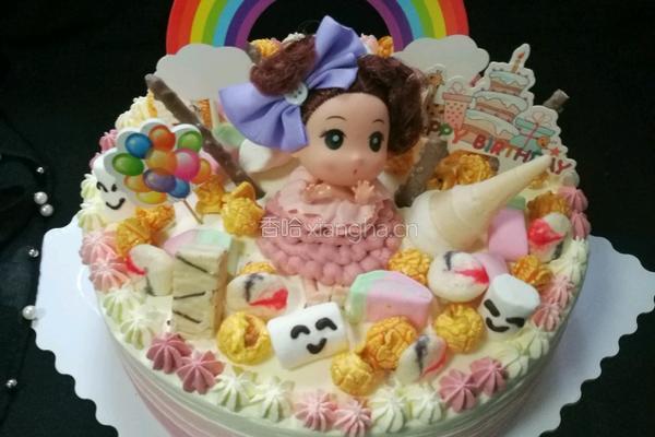 迷糊娃娃生日蛋糕的做法图解1