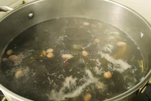 黑豆花生海带水瓜鸡汤的做法图解8