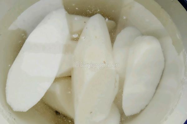 西芹炒山药的做法图解2
