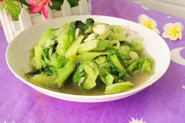 清炒生菜的做法图解9