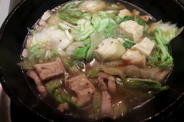 砂锅白菜冻豆腐的做法图解8