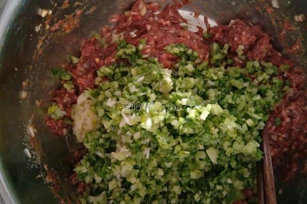 西芹豆芽菜牛肉饺子的做法图解4
