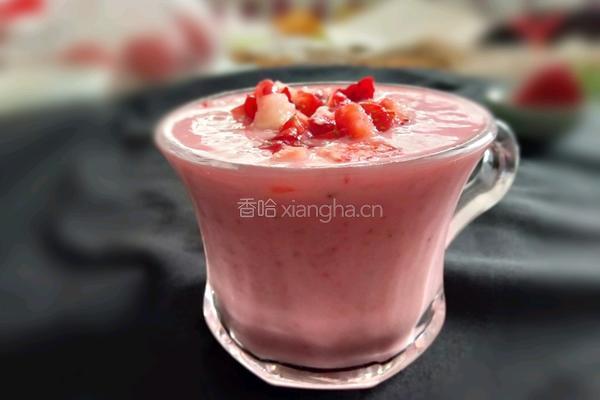 果粒草莓奶昔的做法图解8