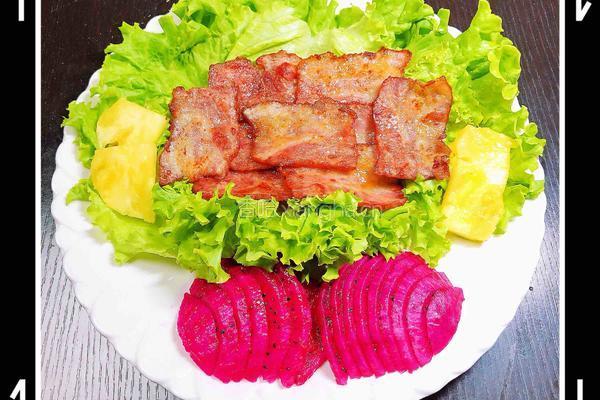 韩式生菜卷培根鲜果的做法图解10