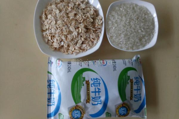 牛奶苹果燕麦粥的做法图解1