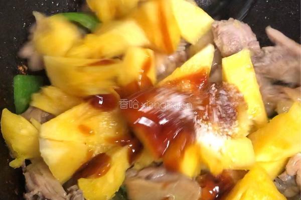 菠萝炒鸡的做法图解8