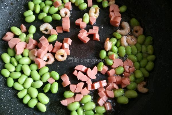 菠萝虾仁炒饭的做法图解9