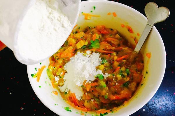蔬菜鸡肉饼的做法图解7