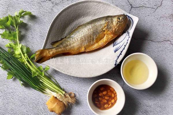 豆酱煮黄花鱼的做法图解1