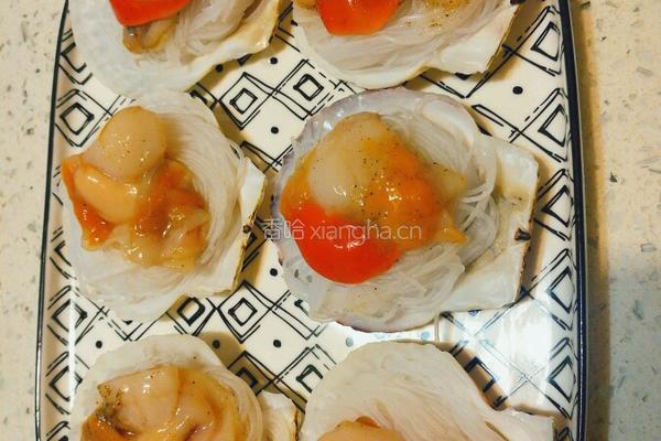 蒜蓉粉丝蒸扇贝的做法图解6