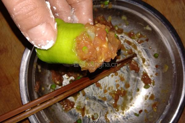 尖椒酿肉的做法图解6