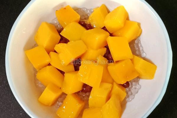 牛奶蜜豆芒果西米露的做法图解10