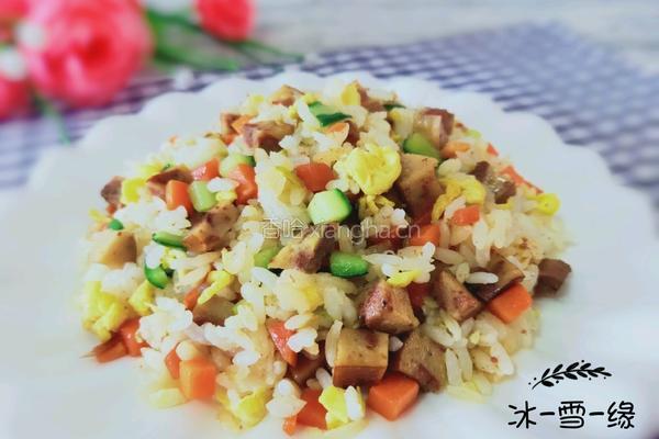 鹅肝肠炒饭的做法图解1