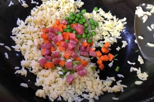 芝士菠萝炒饭的做法图解8
