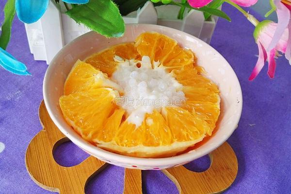 橙子奶香西米露的做法图解10