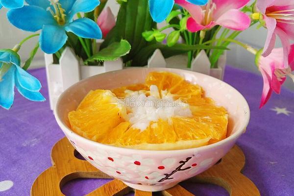 橙子奶香西米露的做法图解12