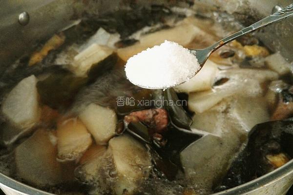 黑豆海带白萝卜鸡汤的做法图解14