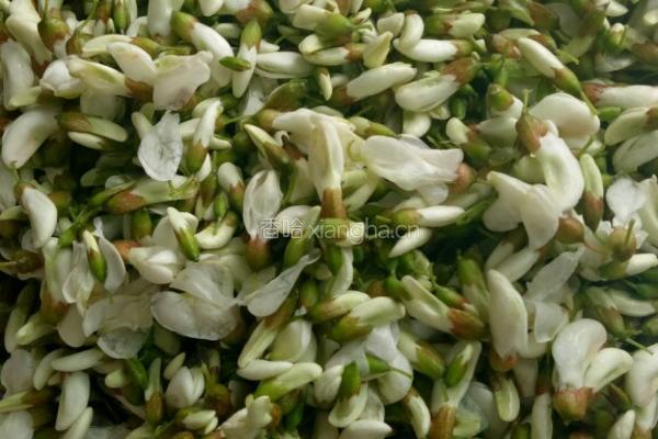 槐花鸡蛋饼的做法图解1