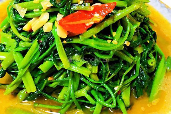 椒丝腐乳炒通菜的做法图解7
