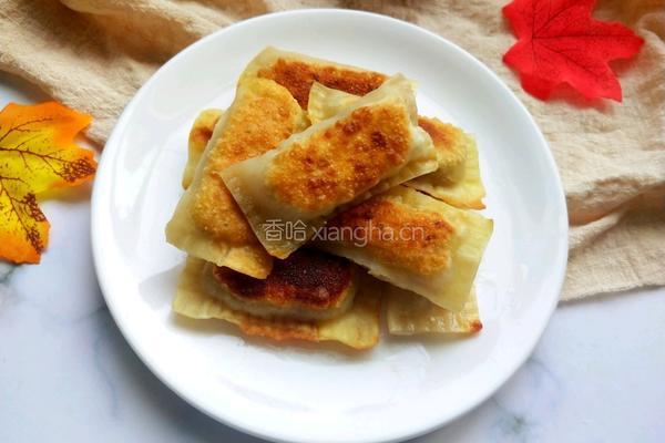 馄饨皮香蕉派的做法图解1