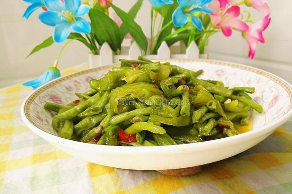 青椒炒豆角的做法图解16