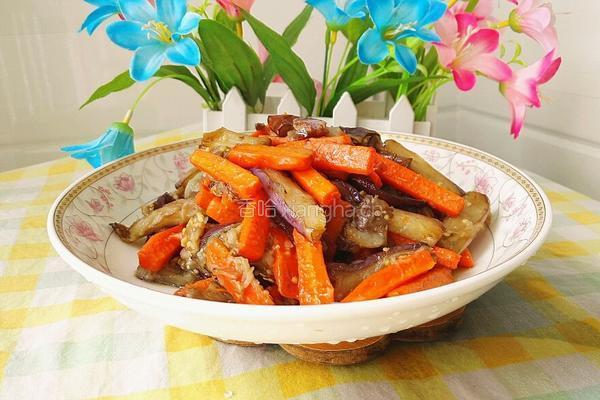 茄子炒胡萝卜的做法图解16