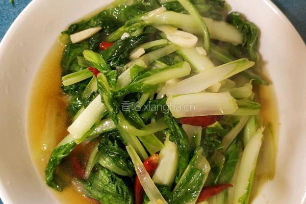 炝炒小白菜的做法图解7