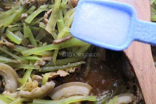 青笋炒肉丝的做法图解7