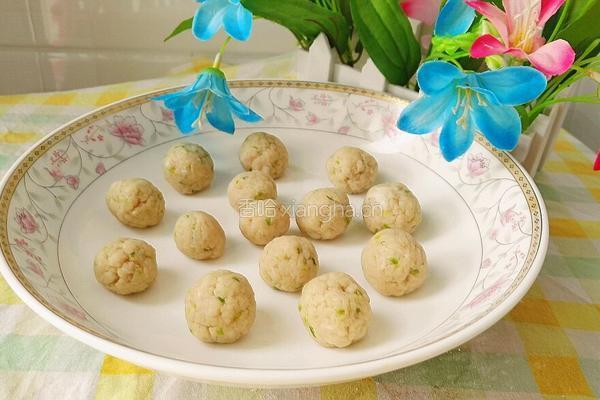 玉米青菜圆子汤的做法图解7