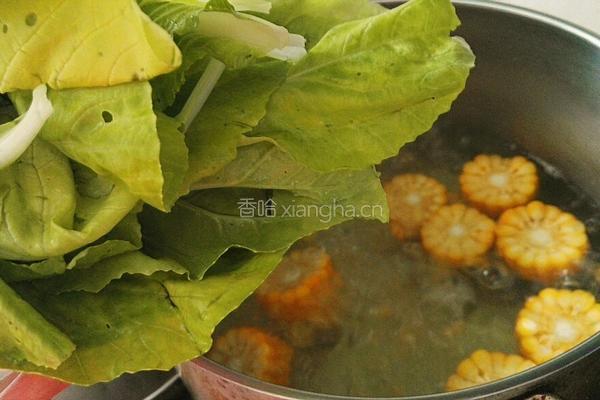 玉米青菜圆子汤的做法图解9