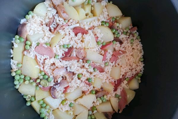 土豆腊肉焖饭（电饭锅版）的做法图解2