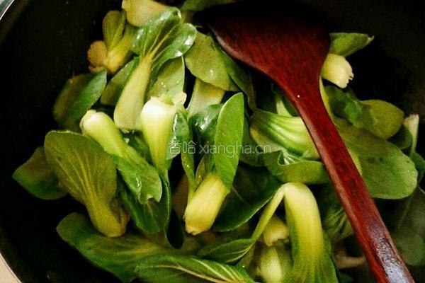香菇油菜的做法图解5
