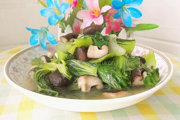 香菇炒上海青的做法图解16