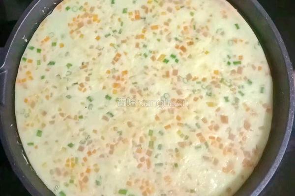 火腿胡萝卜鸡蛋饼的做法图解9