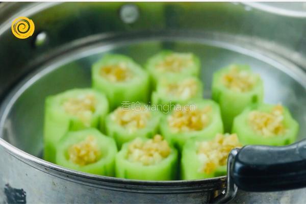 蒜蓉蒸丝瓜的做法图解8