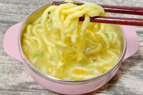 虾仁鸡蛋面线 (宝宝辅食）的做法图解16