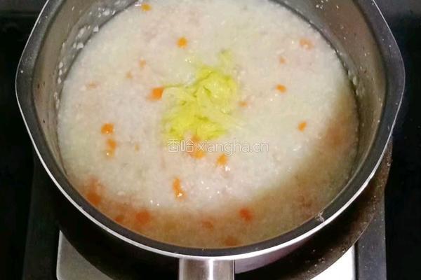 虾皮瘦肉蔬菜粥 (宝宝辅食）的做法图解11